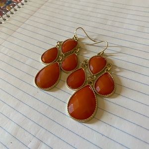 Orange Pendant Earrings